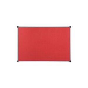 Bi-Office Aluminium Trim Felt Noticeboard 1200x900mm Red Bi-Office Aluminium Trim Felt Noticeboard 1200x900mm Red