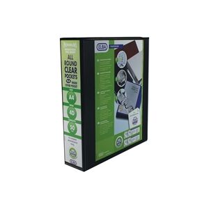 Elba Panorama 50mm 4 D-Ring Presentation Binder A4 Black (Pack of 4) Elba Panorama 50mm 4 D-Ring Presentation Binder A4 Black (Pack of 4)