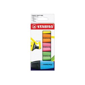 Stabilo Boss Mini Highlighters Card Wallet Assorted (Pack 5) 07/5-2-01 Stabilo Boss Mini Highlighters Card Wallet Assorted (Pack 5) 07/5-2-01