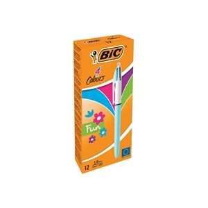 Bic 4 Colours Fun Retractable Ballpoint Pen (12 Pack) 887777 Bic 4 Colours Fun Retractable Ballpoint Pen (12 Pack) 887777