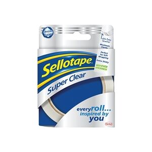 Sellotape Super Clear Tape 24mm x 50m (6 Pack) Sellotape Super Clear Tape 24mm x 50m (6 Pack)