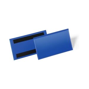 Durable Magnetic Ticket Holder Pockets - 50 Pack - 150 x 67mm - Blue Durable Magnetic Ticket Holder Pockets - 50 Pack - 150 x 67mm - Blue