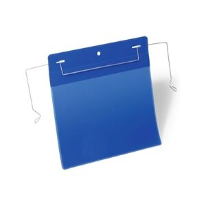 Durable Wire Hanger Ticket Holder Pocket Landscape 50 Pk A5 Blue Durable Wire Hanger Ticket Holder Pocket Landscape 50 Pk A5 Blue
