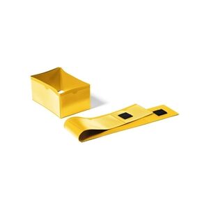 Durable Pallet Foot Ticket Sleeve Label Pockets - 50 Pack - Yellow Durable Pallet Foot Ticket Sleeve Label Pockets - 50 Pack - Yellow