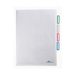 Durable Cut Flush 3 Part Index Divider Document Folder 5 Pack A4 Clear Durable Cut Flush 3 Part Index Divider Document Folder 5 Pack A4 Clear