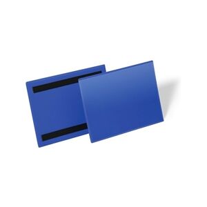 Durable Magnetic Ticket Holder Document Pockets - 50 Pack - A5 Blue Durable Magnetic Ticket Holder Document Pockets - 50 Pack - A5 Blue