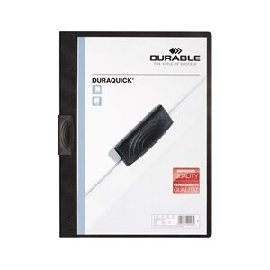 Durable DURAQUICK 20 Sheet Document Clip File 20 Pack A4 Black Durable DURAQUICK 20 Sheet Document Clip File 20 Pack A4 Black