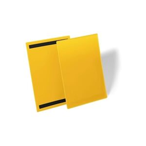 Durable Magnetic Ticket Holder Document Pockets - 50 Pack - A4 Yellow Durable Magnetic Ticket Holder Document Pockets - 50 Pack - A4 Yellow