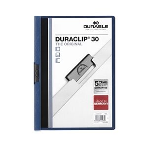 Durable DURACLIP 30 Sheet Document Clip File 25 Pack A4 Dark Blue Durable DURACLIP 30 Sheet Document Clip File 25 Pack A4 Dark Blue