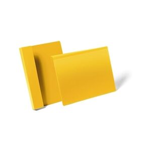 Durable Hanging Ticket Holder Label Pocket - 50 Pack - A4 Yellow Durable Hanging Ticket Holder Label Pocket - 50 Pack - A4 Yellow
