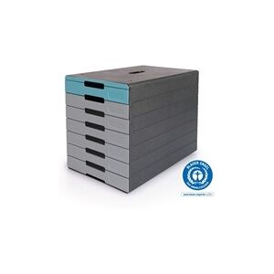Durable IDEALBOX ECO 7 Drawer Recycled Plastic File Organiser - Blue Durable IDEALBOX ECO 7 Drawer Recycled Plastic File Organiser - Blue