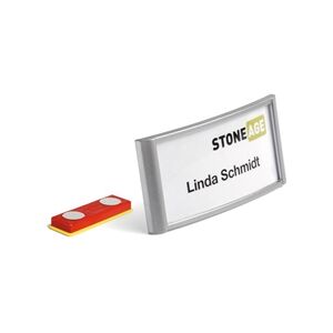 Durable Magnetic Name Tag Badge Holders + Inserts 10 Pack - 34 x 74mm Durable Magnetic Name Tag Badge Holders + Inserts 10 Pack - 34 x 74mm