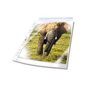 Durable BUSINESS Punched Pockets Sleeve Wallets - 100 Pack - A4 Clear Durable BUSINESS Punched Pockets Sleeve Wallets - 100 Pack - A4 Clear