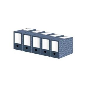 Bankers Box Decor 150mm Transfer File Slate Blue (Pack of 5) 4483901 Bankers Box Decor 150mm Transfer File Slate Blue (Pack of 5) 4483901