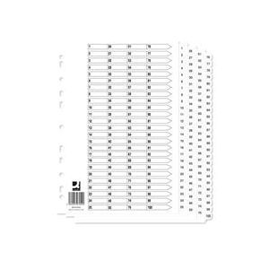 Q-Connect A4 1-100 Mylar Index (10 Pack) KF97059Q Q-Connect A4 1-100 Mylar Index (10 Pack) KF97059Q
