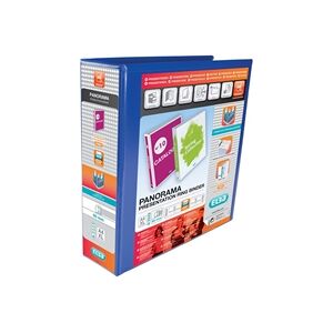 Elba Panorama 65mm 4 D-Ring Presentation Binder A4 Blue (4 Pack) Elba Panorama 65mm 4 D-Ring Presentation Binder A4 Blue (4 Pack)