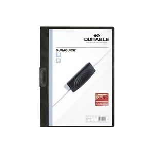 Durable Duraquick Clip Folder PVC for 20 Sheets A4 Black - 2270/01 Durable Duraquick Clip Folder PVC for 20 Sheets A4 Black - 2270/01