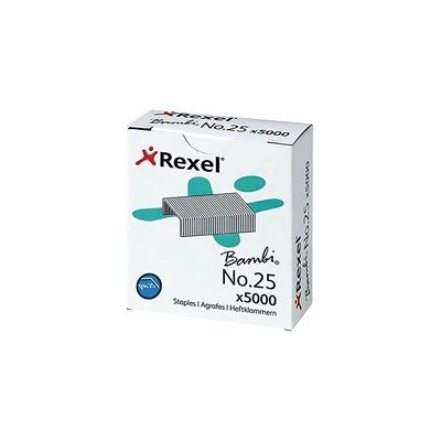 Rexel No. 25 Staples 4mm Box of 5000 - 5025 Rexel No. 25 Staples 4mm Box of 5000 - 5025