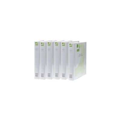 Q-Connect Presentation 25mm 2D-Ring Binder A4 White Pk 6 - KF72645 Q-Connect Presentation 25mm 2D-Ring Binder A4 White Pk 6 - KF72645