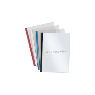 Q-Connect Black A4 5mm Slide Binder and Cover Set Pk 100- KF01940 Q-Connect Black A4 5mm Slide Binder and Cover Set Pk 100- KF01940