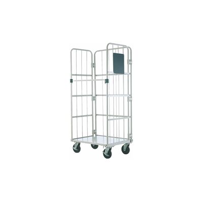 GPC Roll Container; Swivel (x2 Braked) Castors; Steel; 600kg; Silver GPC Roll Container; Swivel (x2 Braked) Castors; Steel; 600kg; Silver