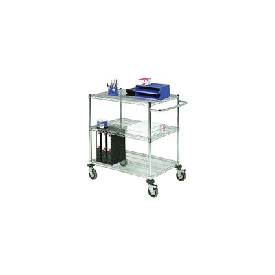 Unbranded Mobile Trolley 3-Tier Chrome Unbranded Mobile Trolley 3-Tier Chrome