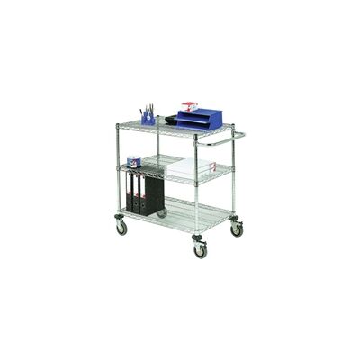 Unbranded Mobile Trolley 3-Tier Chrome Unbranded Mobile Trolley 3-Tier Chrome