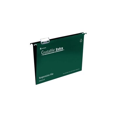 Rexel Crystalfile Extra 15mm Suspension File Foolscap Green (25 Pack) Rexel Crystalfile Extra 15mm Suspension File Foolscap Green (25 Pack)