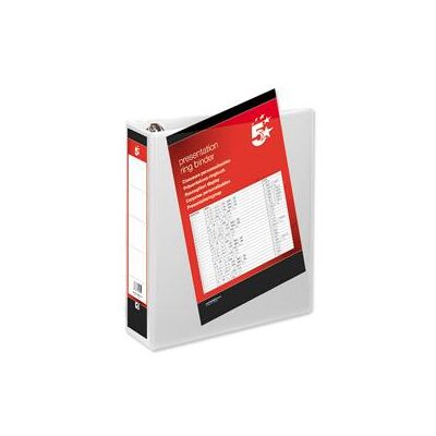 5 Star Office Presentation Binder Poly D-Ring 50mm A4 White Pack 10 5 Star Office Presentation Binder Poly D-Ring 50mm A4 White Pack 10