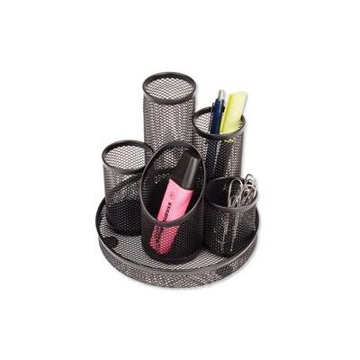 5 Star Pencil Pot Mesh Scratch Resistant with Non Marking Base 5 Tube Black 5 Star Pencil Pot Mesh Scratch Resistant with Non Marking Base 5 Tube Black