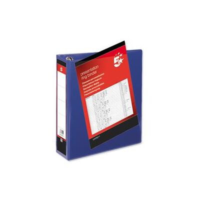 5 Star Office Presentation Binder Poly D-Ring 50mm A4 Blue Pack 10 5 Star Office Presentation Binder Poly D-Ring 50mm A4 Blue Pack 10