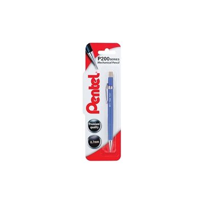 Pentel P200 Automatic Pencil Medium 0.7mm Blue Barrel Pentel P200 Automatic Pencil Medium 0.7mm Blue Barrel