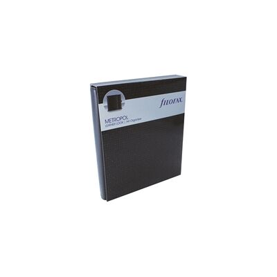 Filofax Metropol Personal Organiser Leather look A4 Black - 026921 Filofax Metropol Personal Organiser Leather look A4 Black - 026921