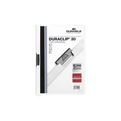 Durable DURACLIP 30 Sheet Document Metal Clip File 25 Pack A3 White Durable DURACLIP 30 Sheet Document Metal Clip File 25 Pack A3 White