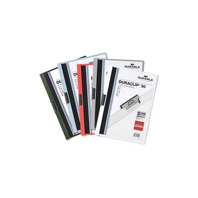 Durable DURACLIP 30 Sheet Document Clip File 25 Pack A4 Assorted Durable DURACLIP 30 Sheet Document Clip File 25 Pack A4 Assorted