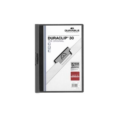 Durable DURACLIP 30 Sheet Document Metal Clip File 25 Pack A4 Grey Durable DURACLIP 30 Sheet Document Metal Clip File 25 Pack A4 Grey