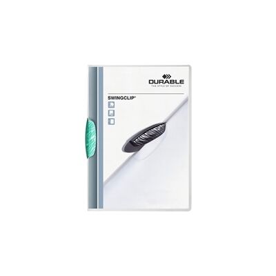 Durable SWINGCLIP 30 Document Swing Clip File 25 Pack A4 Dark Green Durable SWINGCLIP 30 Document Swing Clip File 25 Pack A4 Dark Green