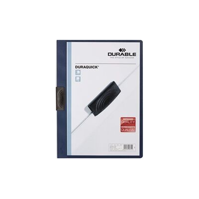Durable DURAQUICK 20 Sheet Document Clip File 20 Pack A4 Dark Blue Durable DURAQUICK 20 Sheet Document Clip File 20 Pack A4 Dark Blue