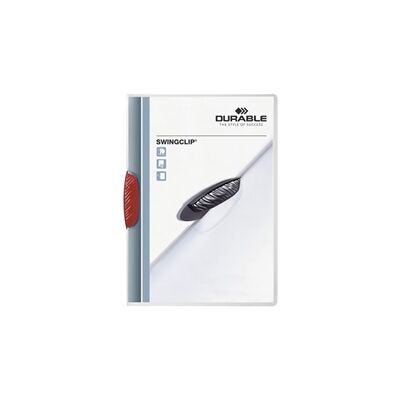 Durable SWINGCLIP 30 Document Swing Clip File 25 Pack A4 Red Durable SWINGCLIP 30 Document Swing Clip File 25 Pack A4 Red