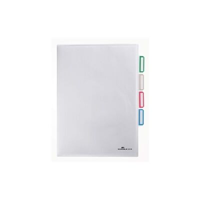 Durable Cut Flush 3 Part Index Divider Document Folder 5 Pack A4 Clear Durable Cut Flush 3 Part Index Divider Document Folder 5 Pack A4 Clear