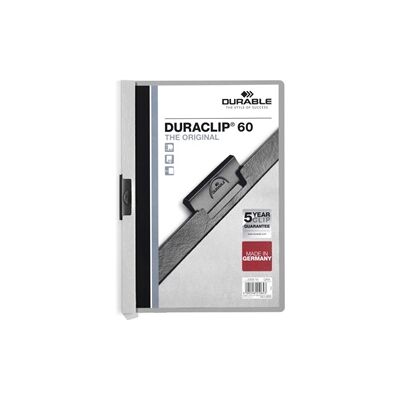 Durable DURACLIP 60 Sheet Document Clip File 25 Pack A4 Grey Durable DURACLIP 60 Sheet Document Clip File 25 Pack A4 Grey