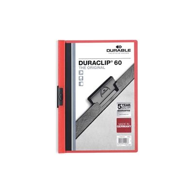 Durable DURACLIP 60 Sheet Document Clip File Folder - 25 Pack - A4 Red Durable DURACLIP 60 Sheet Document Clip File Folder - 25 Pack - A4 Red