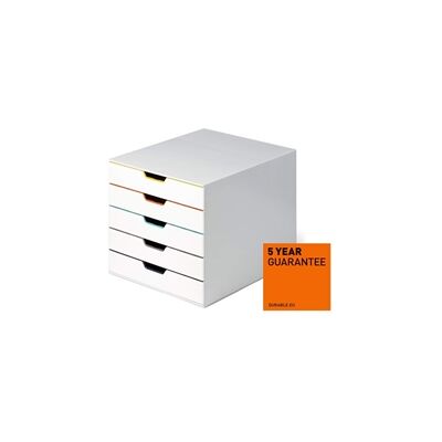 Durable VARICOLOR Desktop Organiser 5 Drawer Colour Coded - A4+ Durable VARICOLOR Desktop Organiser 5 Drawer Colour Coded - A4+