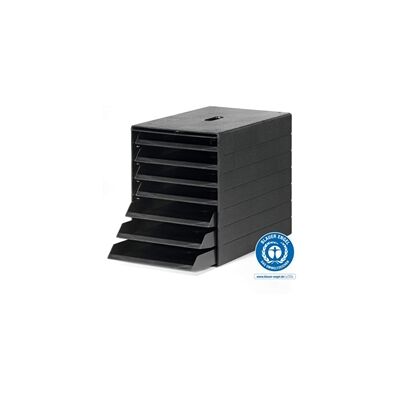 Durable IDEALBOX ECO PLUS Recycled Plastic 7 Drawer File - Grey Durable IDEALBOX ECO PLUS Recycled Plastic 7 Drawer File - Grey