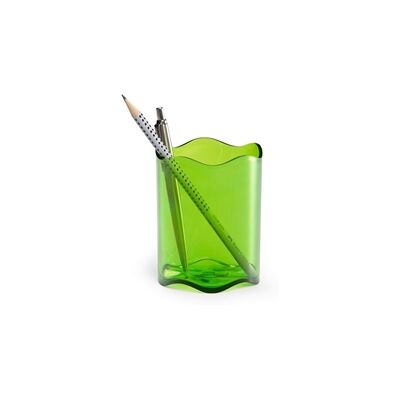 Durable TREND Pen Pot Desk Tidy Organiser - 6 Pack - Clear Green Durable TREND Pen Pot Desk Tidy Organiser - 6 Pack - Clear Green