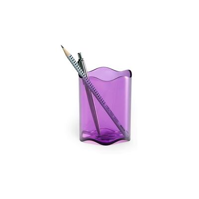 Durable TREND Pen Pot Desk Tidy Organiser - 6 Pack - Clear Purple Durable TREND Pen Pot Desk Tidy Organiser - 6 Pack - Clear Purple