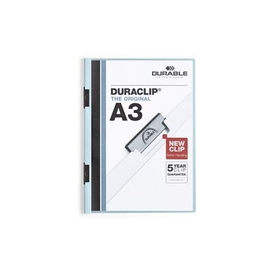 Durable DURACLIP 60 Sheet Document Metal Clip File 10 Pack A3 Blue Durable DURACLIP 60 Sheet Document Metal Clip File 10 Pack A3 Blue