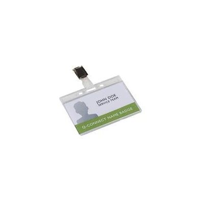 Q-Connect Rigid Credit Card Sized Name Badge Holder and - KF14148 Q-Connect Rigid Credit Card Sized Name Badge Holder and - KF14148