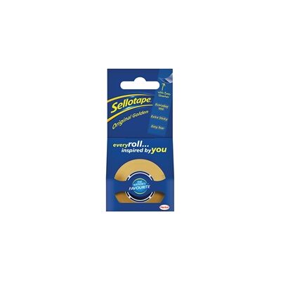 Sellotape Original Golden Tape 18mm x 25m (8 Pack) 1569069 Sellotape Original Golden Tape 18mm x 25m (8 Pack) 1569069