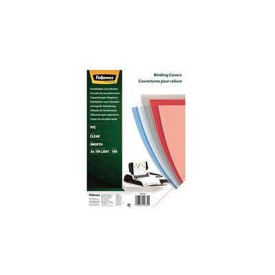 Fellowes Recycled A4 PVC Binding Covers Clear 180 Micron Pack 100 Fellowes Recycled A4 PVC Binding Covers Clear 180 Micron Pack 100